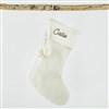 Basket-weave Knit Stocking in Cream   