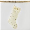 Cream and Gold Star Stocking    