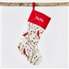 Embroidered Cardinal Stocking 