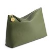 Leather Large Pouch in Bronze Green   