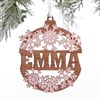 Snowflake Name Ornament in Pink