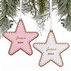 Pink and White Star Ornaments