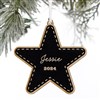 Star Ornament in Black on Tree