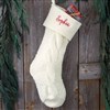 Kittenish Cable Stocking in Ivory