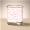 Pink Peppermint Glass Candle with Name