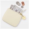 Cream Leather Card & Coin Purse