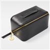 Large Black Leather Beauty Case  