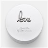 Engraved Silver Love Round Keepsake Box