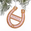 Horseshoe Ornament in Pink on Tree