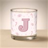 Pink Peppermint Candle with Initial