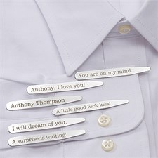 Personalized Hidden Message Collar Stays - 11378