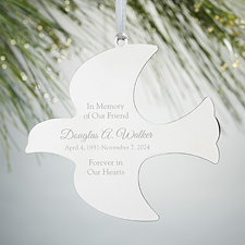 Engraved Dove Ornament - Memorial - 15227