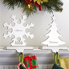 Personalized Stocking Holders: Snowflake & Christmas Tree - 15287