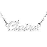 Silver Script Necklace