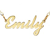 Gold Script Name Necklace