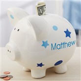 Blue Star Piggy Bank