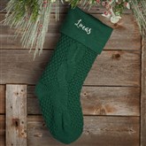 Emerald Knit Stocking