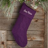 Plum Knit Stocking