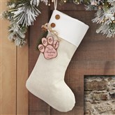 Ivory Stocking w/Pink Tag