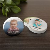 Round Photo  Name Magnet