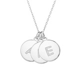 Silver 3 Initial Necklace