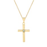 Gold Cross 1 Birthstone