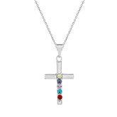 Silver Cross 5 Birthstone