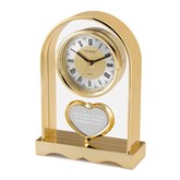 Gold Heart Clock