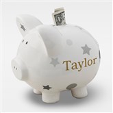 Grey Dot Piggy Bank