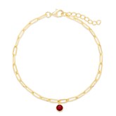 Gold 1 Stone Bracelet