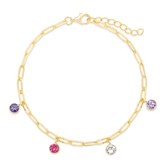 Gold 4 Stone Bracelet