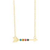 Gold 4 Stone Necklace