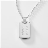 Silver Dog Tag - Horizontal