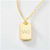 Gold Dog Tag - Vertical