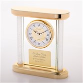 Gold Glass Column Clock