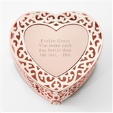 Rose Gold Heart Box