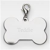 Silver Bone Pet Charm