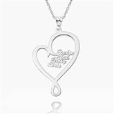 4 Name Heart Necklace