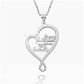 5 Name Heart Necklace