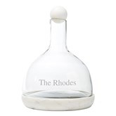 White Marble  Glass Carafe