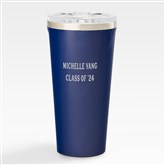 Navy 16 oz Tumbler- Text