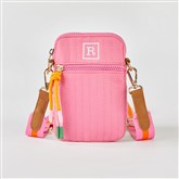 Quilted Phone Crossbody - Pink