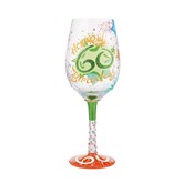 Happy 60th Wine Glass