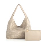 Woven Leather Hobo stone