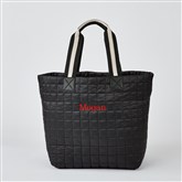 Quilted Travel Tote - Black