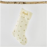 Cream  Gold Star Stocking