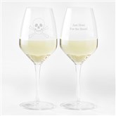 Skull  Crossbones Wine Glass