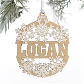 Snowflake Ornament - Whitewash