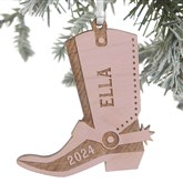 Boot Ornament - Pink