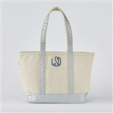 Silver Tote - Center Text